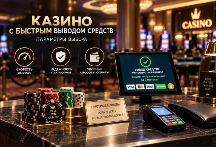 Казино с быстрым выводом средств: параметры выбора